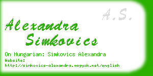 alexandra simkovics business card